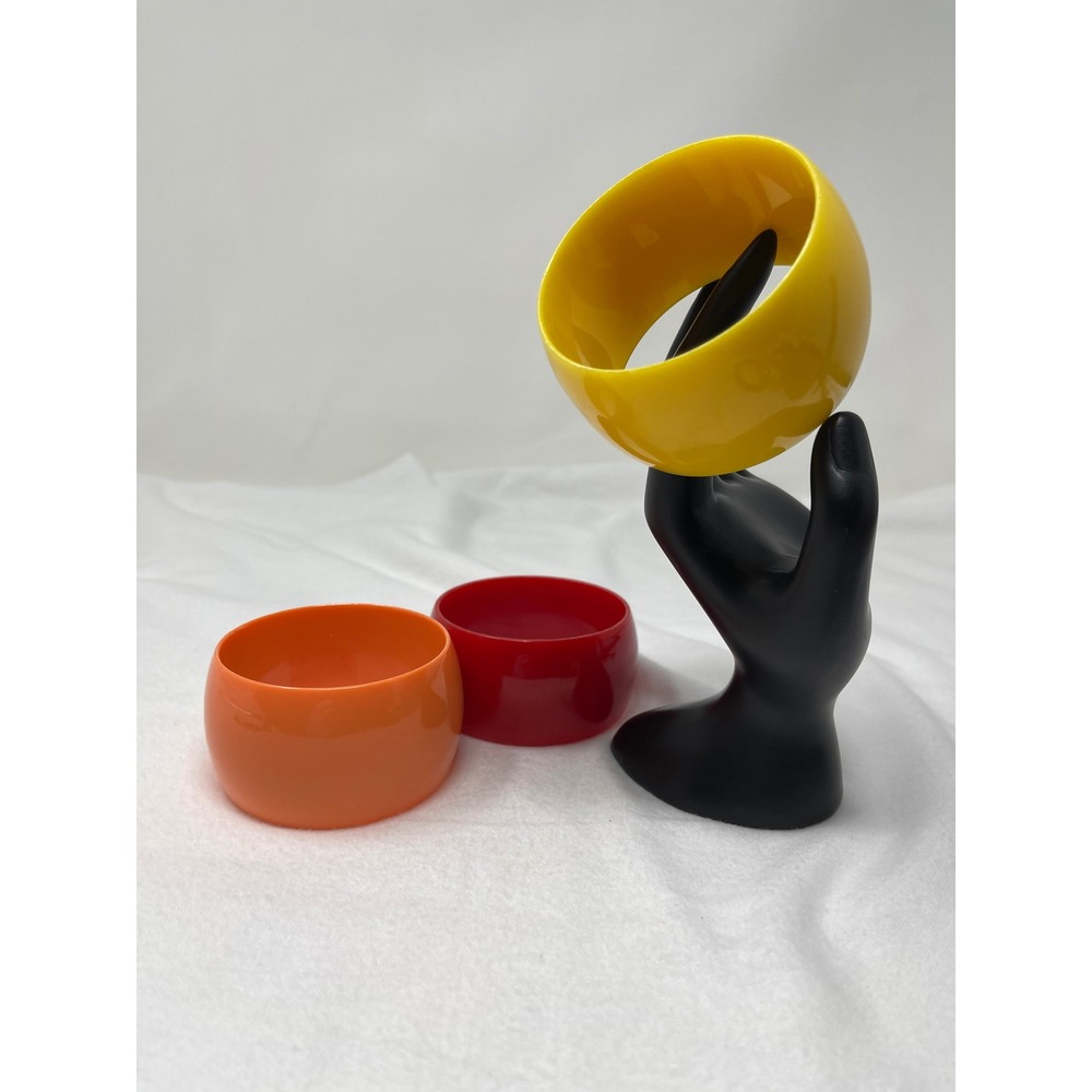 Unbranded Women Chunky Bangle Bracelet Set OS Multicolor Retro Mod